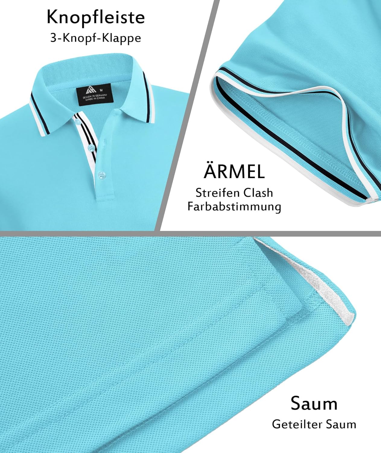 Thumbnail 2 de SwissWell Polo Uomo a Manica Corta in tessuto traspirante a rapida asciugatura