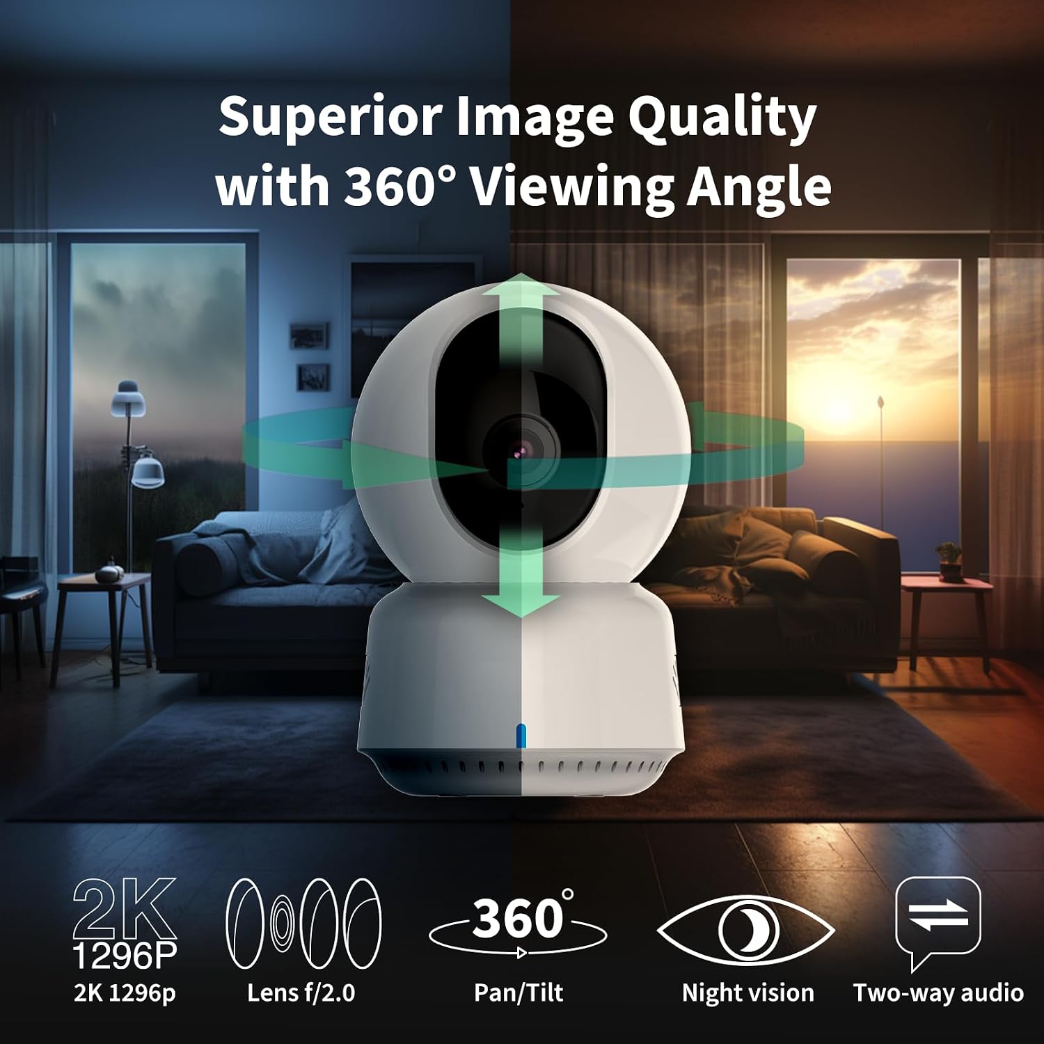 Detalle 2 de Aqara E1 2K Pan & Tilt indoor camera
