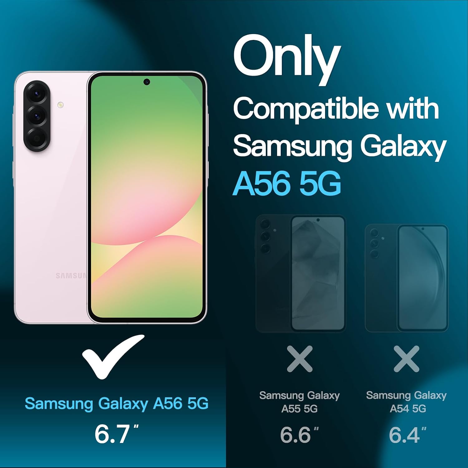 Thumbnail 2 de JETech pellicola protettiva in vetro temperato 9H per Samsung Galaxy A56 5G (pacchetto da 3)