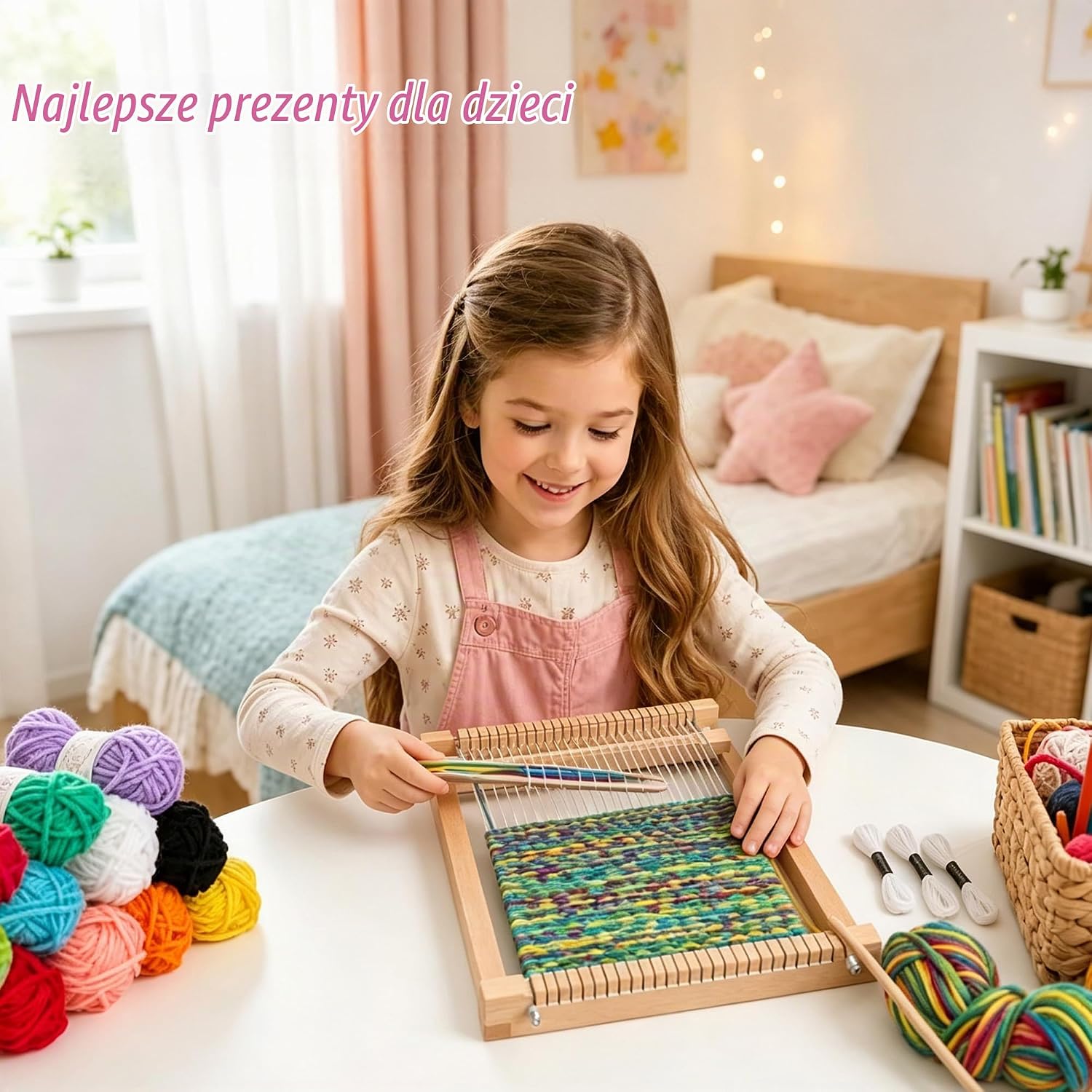 Thumbnail 6 de LYKTRIX ZBJ002 Kinder Webrahmen Set – drewniane krosno dla dzieci