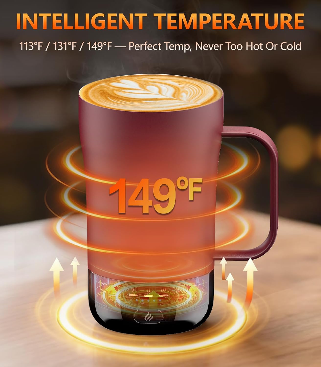 Detalle de Self-Heating Coffee Mug 14oz, Temp Control