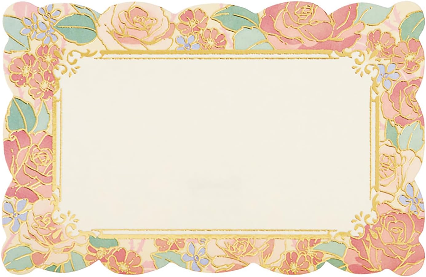Thumbnail 5 de サンリオ MU154-3950378 ミニグリーティングカード ネコと花とリボン、金箔線画と封筒付き