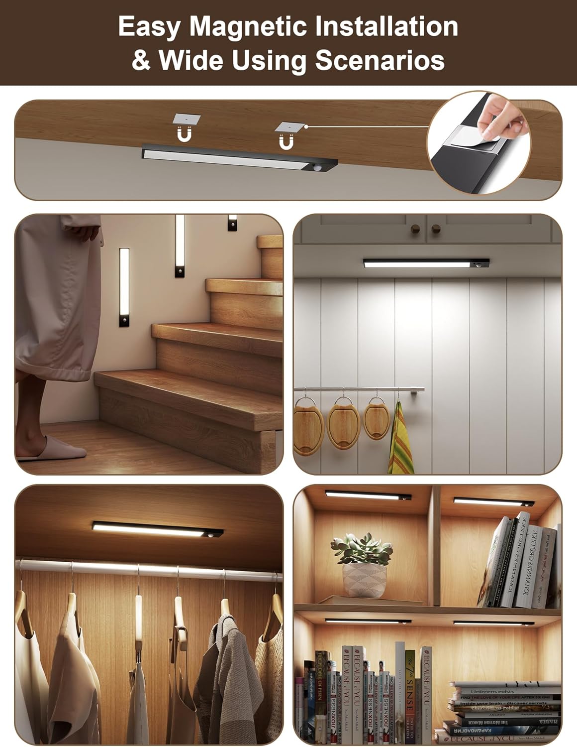 Thumbnail 6 de Tnight Unterbauleuchte Küche LED Akku 2er Set