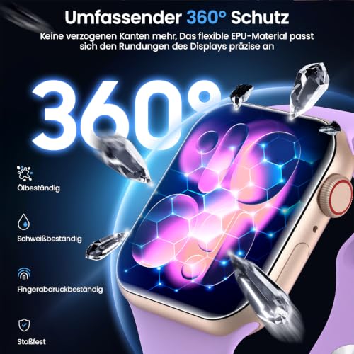 Thumbnail 2 de UniqueMe Displayschutzfolie 42 mm für Apple Watch Series 11/10 – 360° Schutz mit Installationswerkzeug