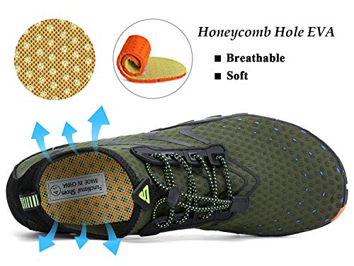 Detalle de SAGUARO Water Shoes for All‑Terrain Water Activities (Green, UK Gr.45 EU/10.5 UK)