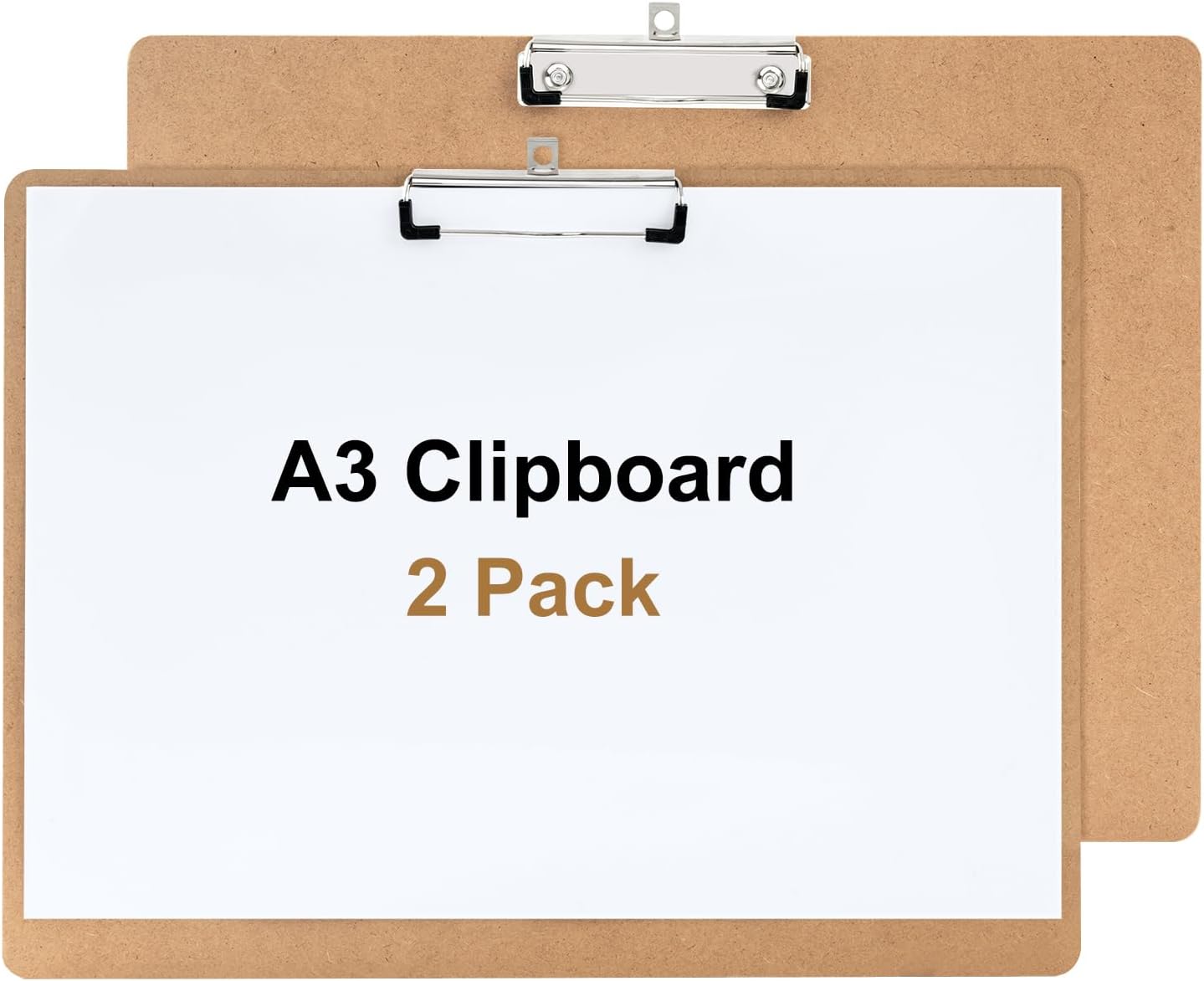 Srvnpioy lot de 2 porte-blocs DIN A3 horizontaux en MDF (version avec clip et trou de suspension)