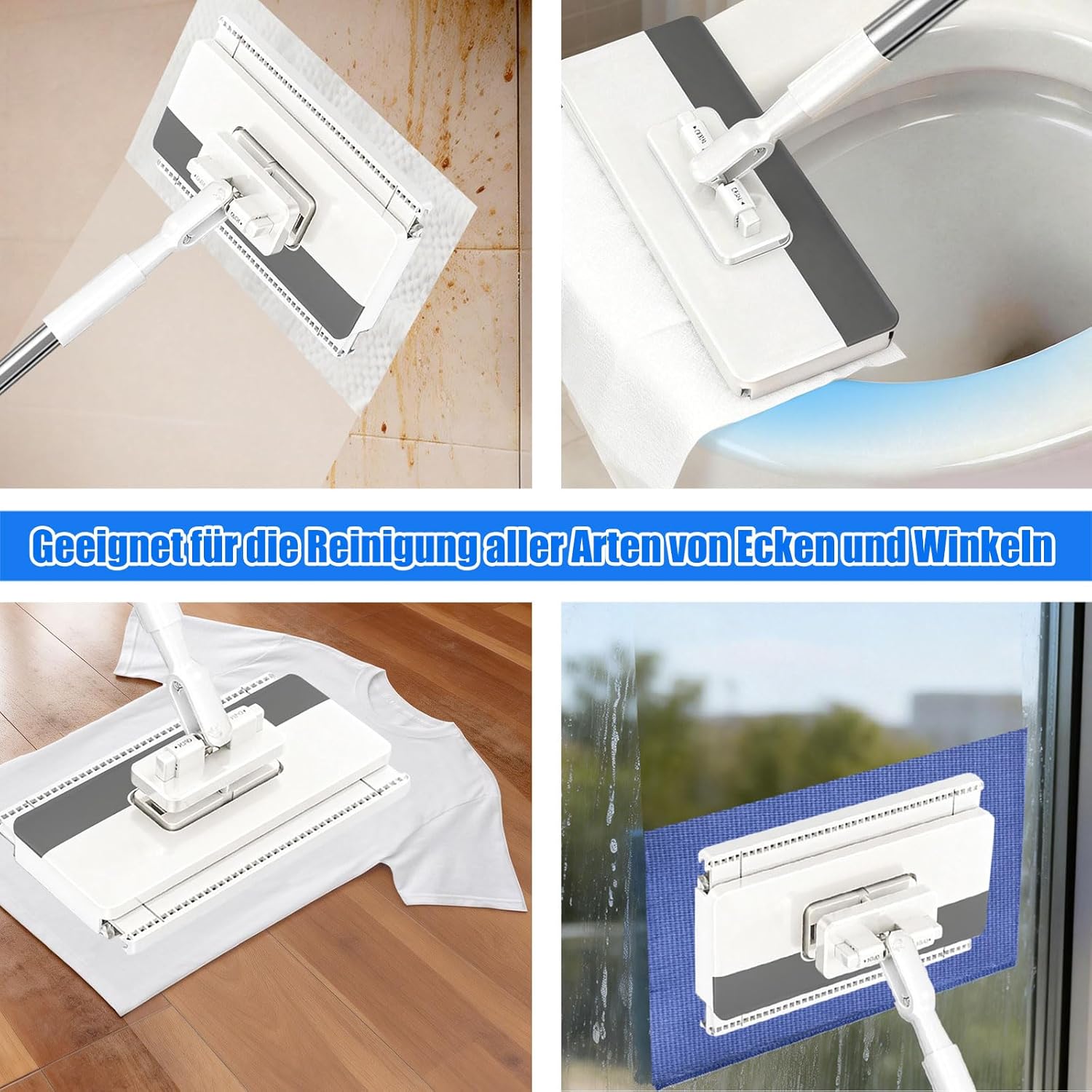Thumbnail 2 de Lazy Snap Grip Flat Mop with 12 Washable Pads: Hands Free, One-Click Cleaning