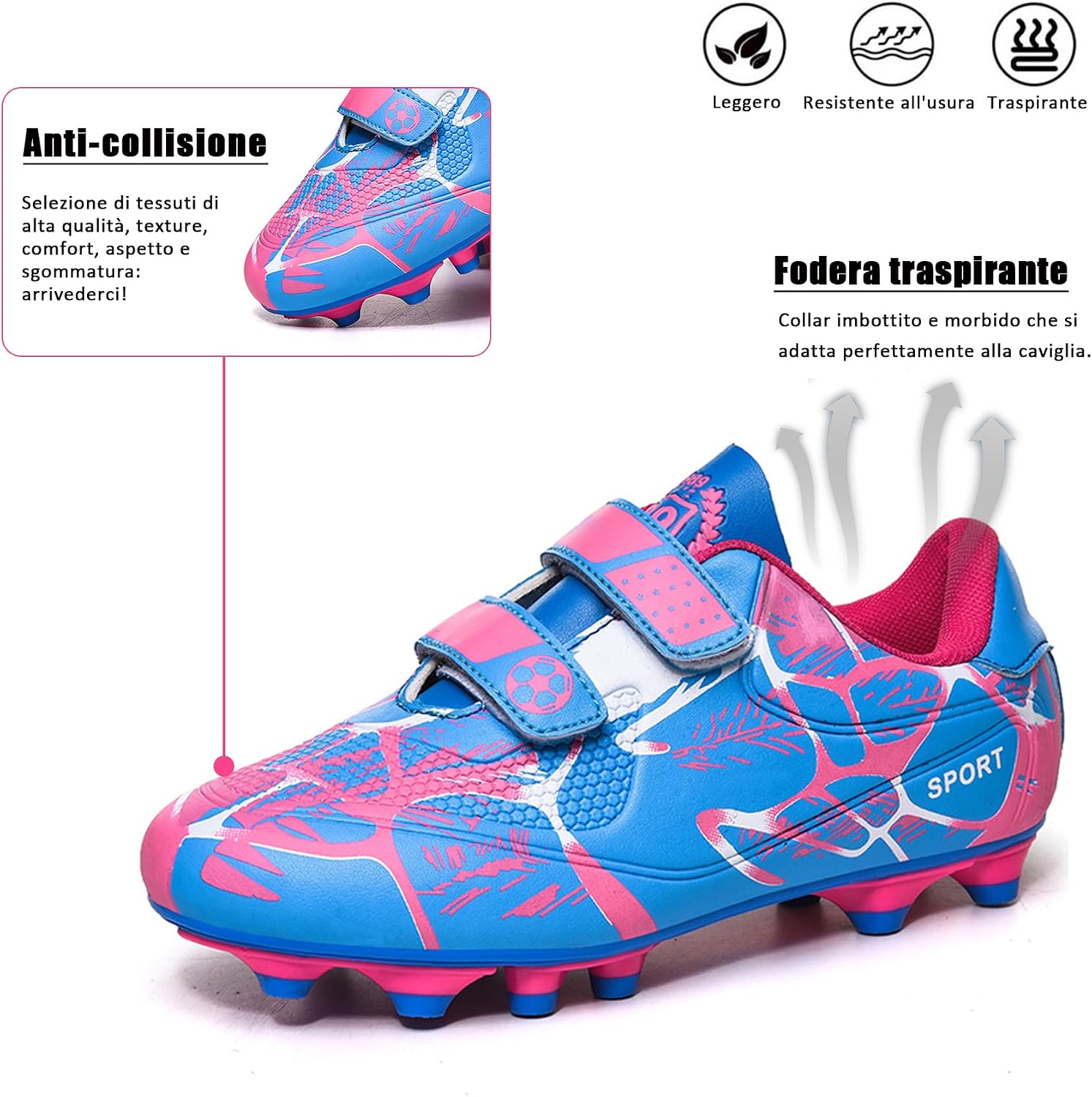 Thumbnail 4 de BAODLE Scarpe da Calcio Ragazzi FG/AG