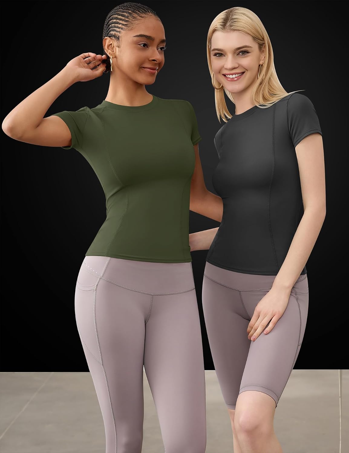 Thumbnail 2 de IECCP Sport-T-Shirt Damen – Kurzarm Funktionsshirt mit Rundhalsausschnitt, atmungsaktiv (XS–XL)
