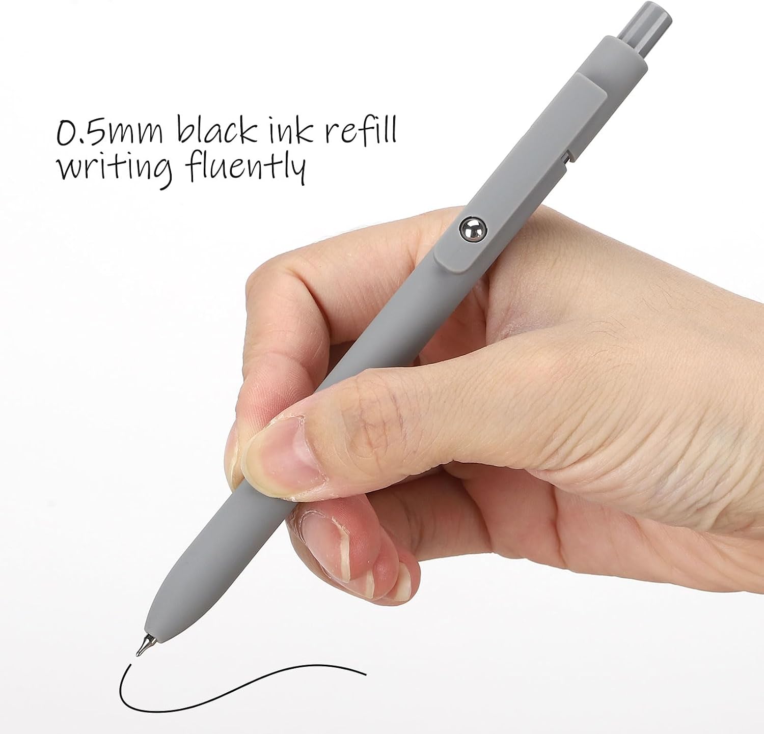 Detalle 2 de Ddaowanx 0.5mm Retractable Gel Pens, 6-Pack with Quick-Drying Black Ink