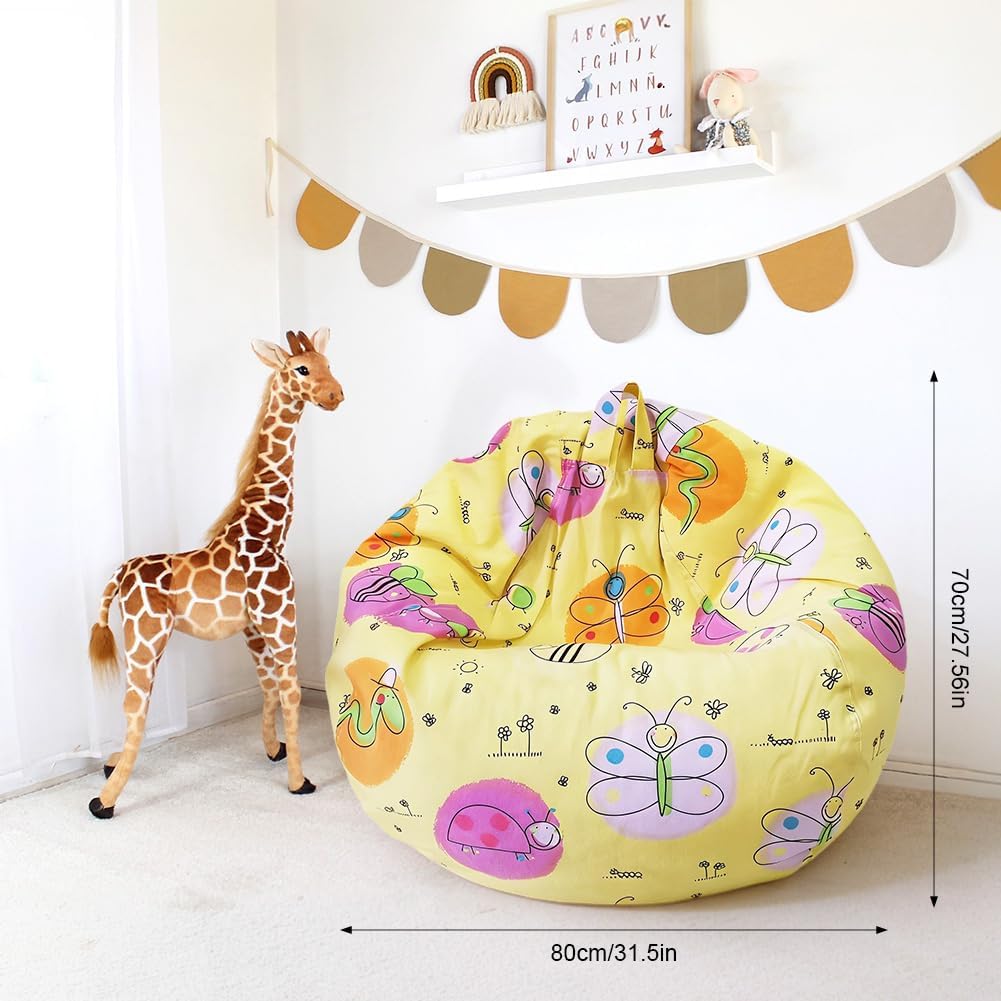 Detalle de Umllpet Sitzsack-Bezug für Stofftiere – 2-in-1 Aufbewahrung und Sitzgelegenheit im Kinderzimmer