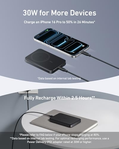Thumbnail 5 de Anker MagGo Power Bank 10K: Slim, Qi2 15W Wireless + 30W USB-C for iPhone