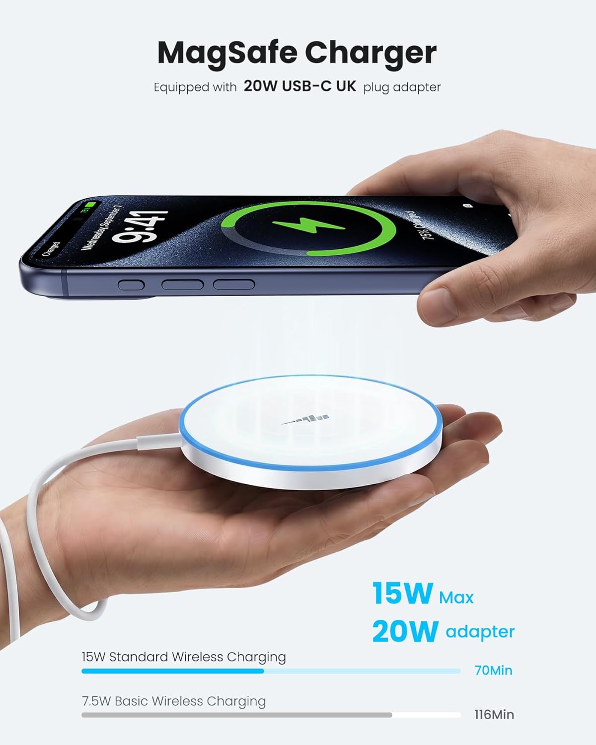 Thumbnail 2 de Magnetic Wireless Charger 20W MagSafe for iPhone & AirPods
