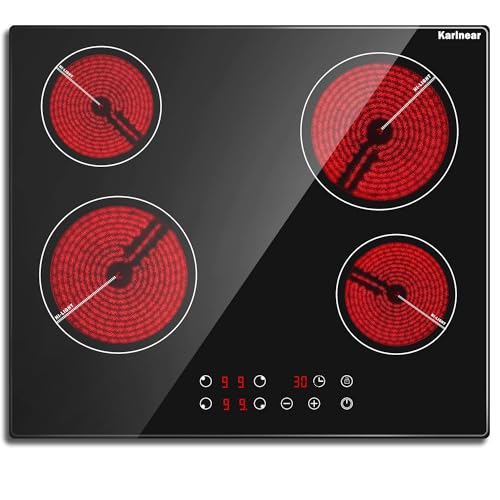 Imagen de Karinear Electric Ceramic Hob 60cm: 4 Zone, Touch Control en OfertitasTOP