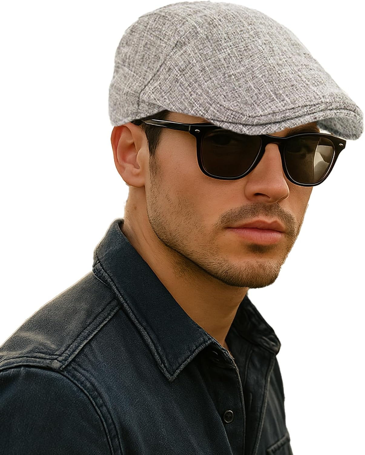 Detalle de KeepSa Herren Flatcap Gatsby Ivy Irish Newsboy Schirmmütze – zeitlose Retro-Flatcap aus Baumwolle