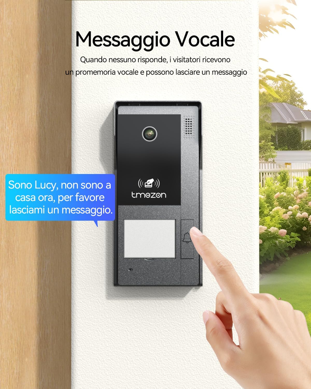 Thumbnail 5 de TMEZON Videocitofono Wifi Smart 2 Fili M790: campanello con monitor 7'' 1080P, rilevamento umano e RFID