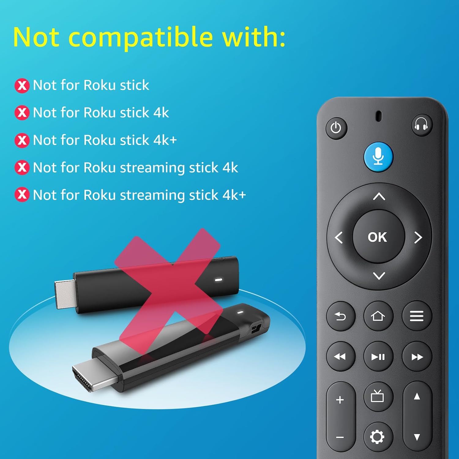 Detalle de Replacement Voice Remote Control for TV Stick