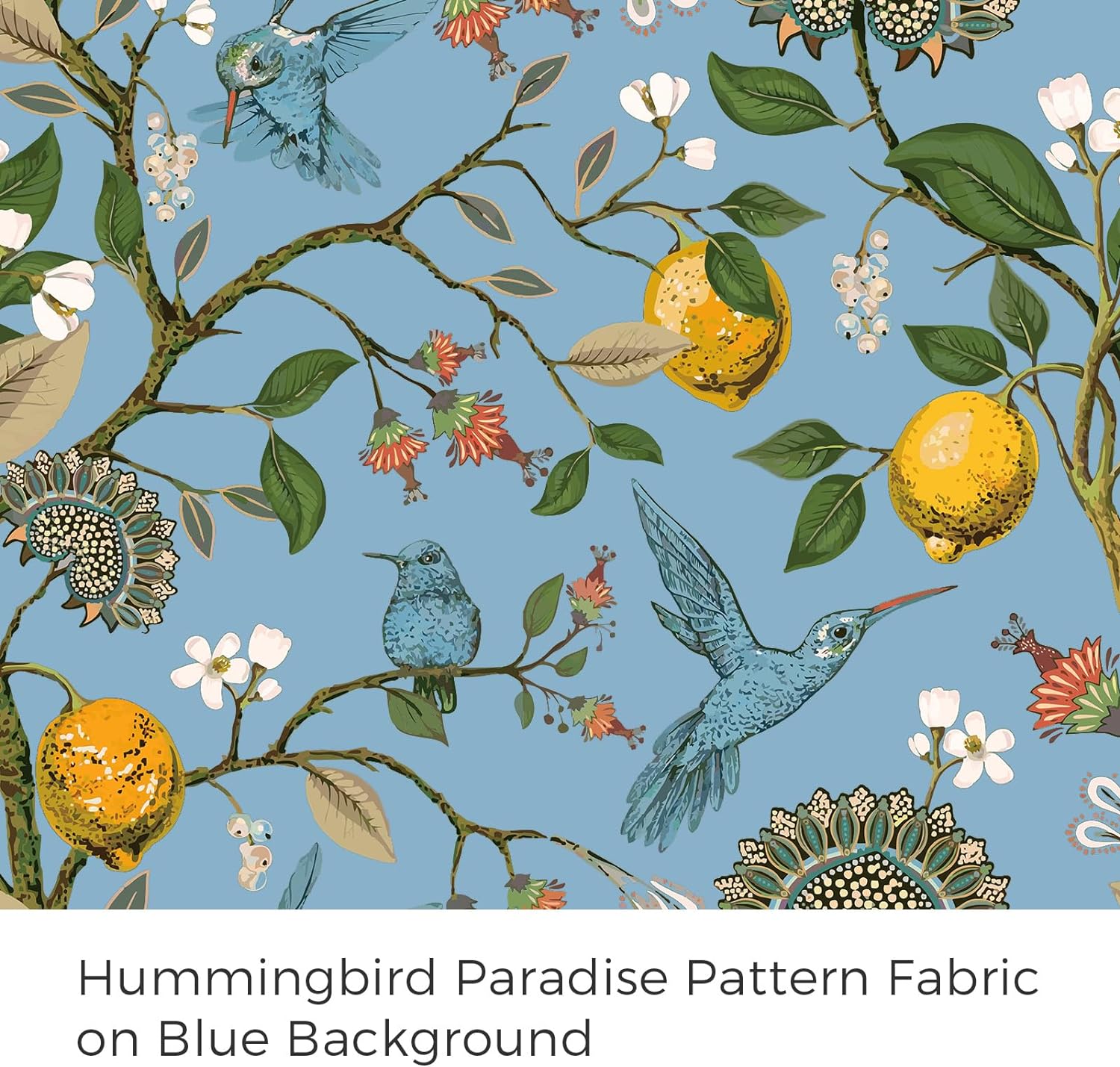 Detalle de Topfinel Blue and White Patterned Curtains 84 Inches 2 Panels