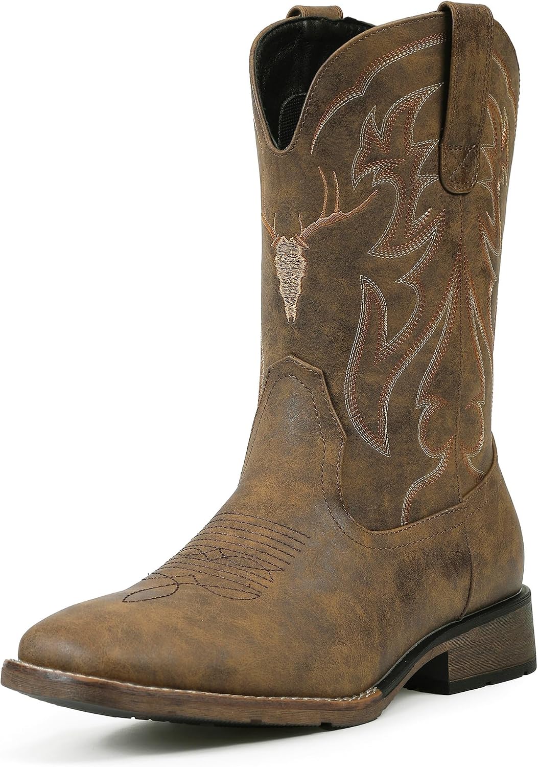 Detalle de Rvminyta Men's Western Boots, Square Toe