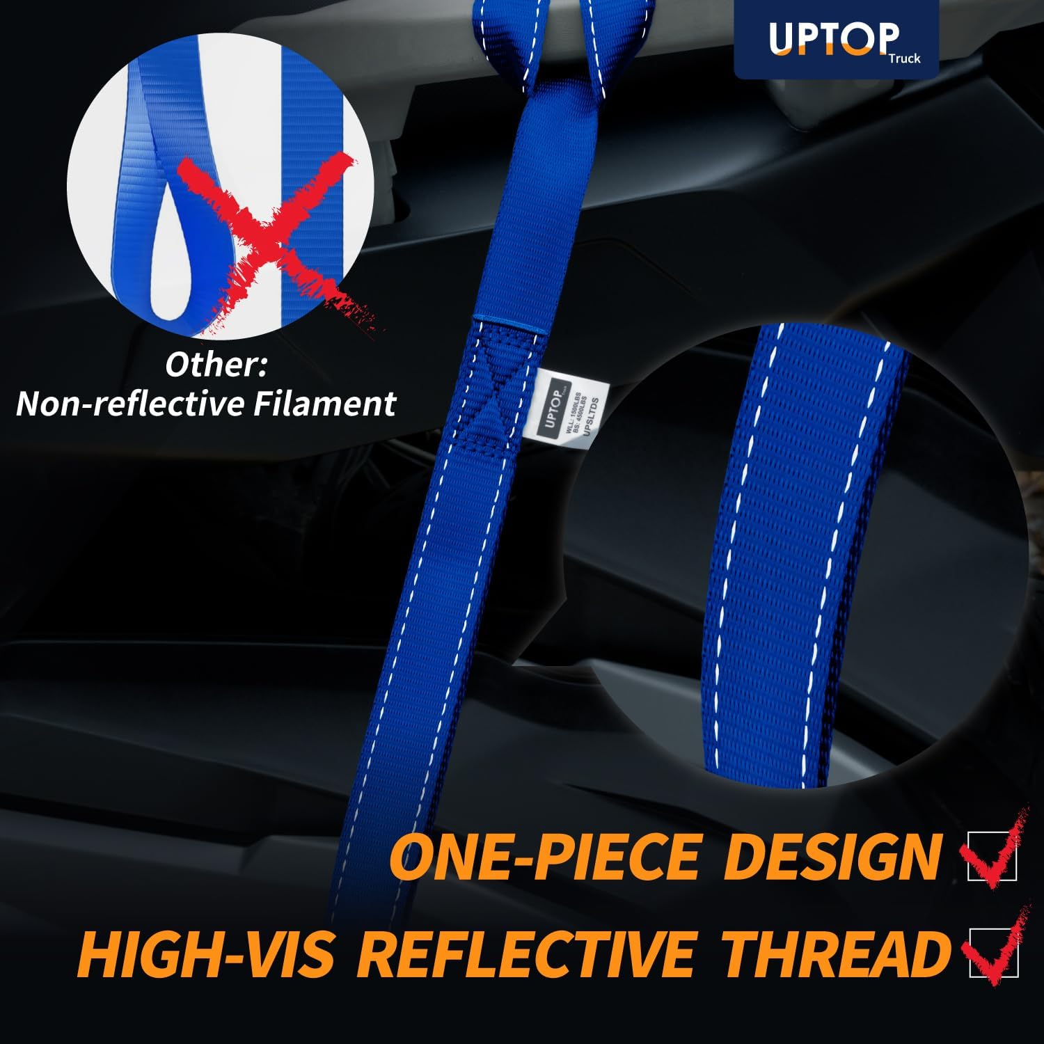 Detalle 2 de Uptop Soft Loop Tie-Down Straps 6-Pack