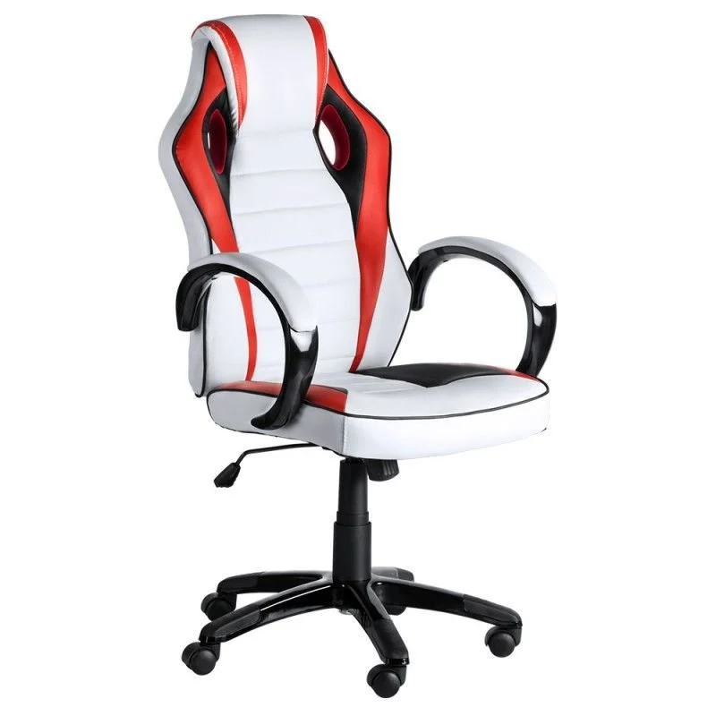 Detalle de Legend Silla Gaming Roja, Blanca y Negra