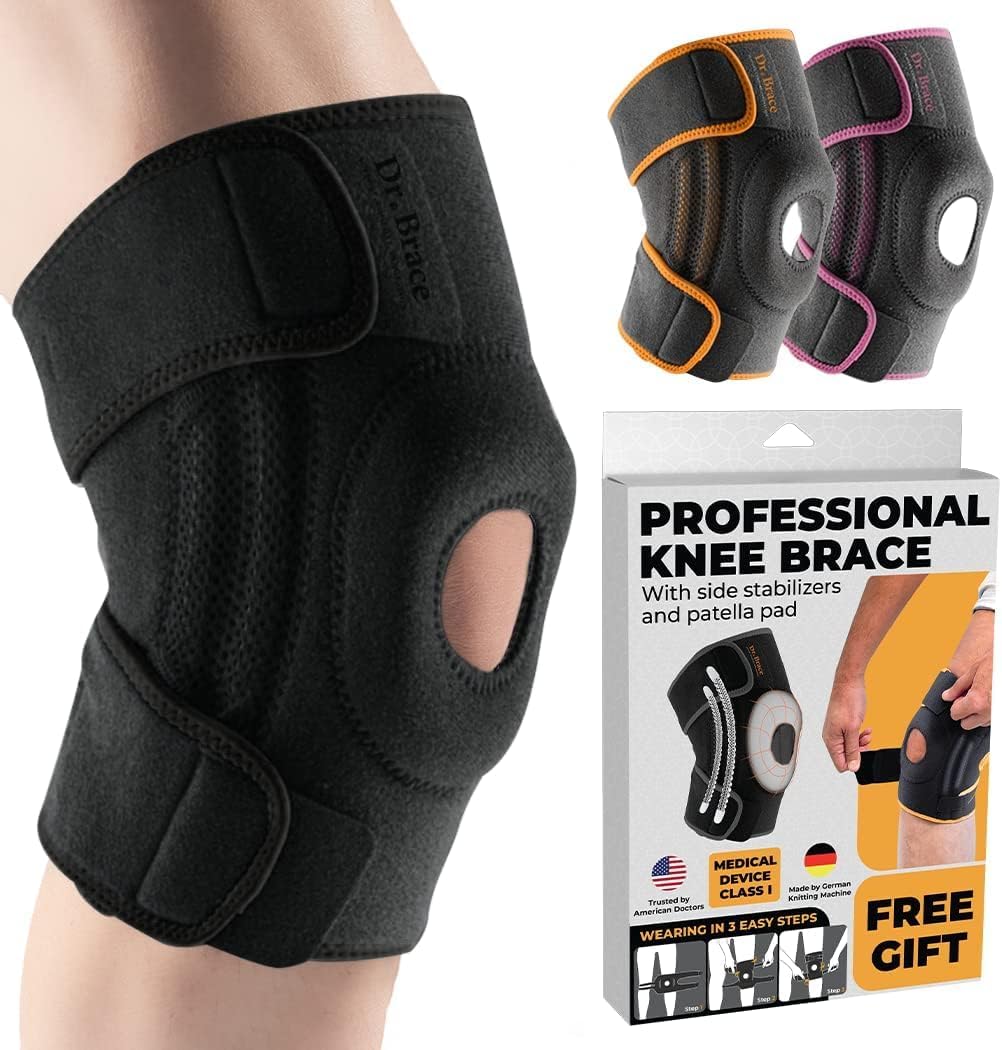 Thumbnail 5 de DR. BRACE ELITE Knee Brace with Side Stabilizers & Patella Gel Pads (XX-Large, Mercury)