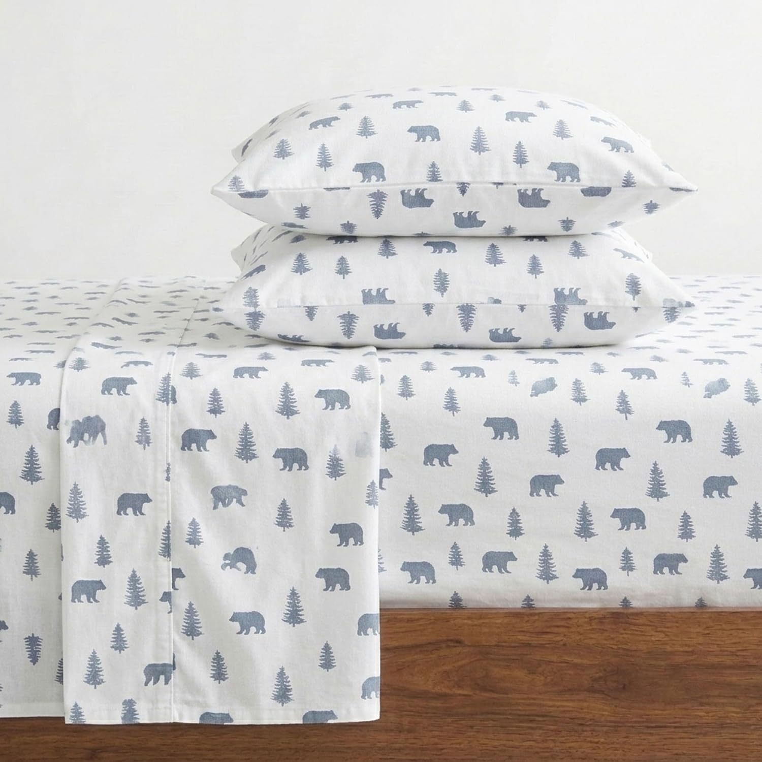 Detalle de Eddie Bauer King Size Flannel Sheets