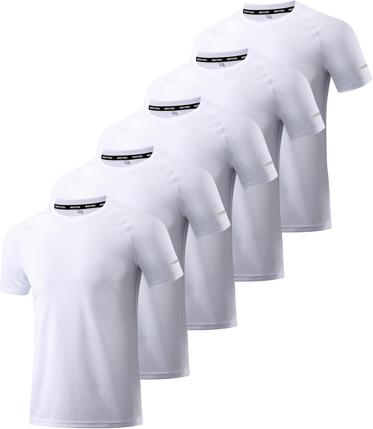 Detalle de Boyzn Men's Workout Running Shirts – 1, 3, 5 or 7 Pack Dry Fit Moisture Wicking Tee