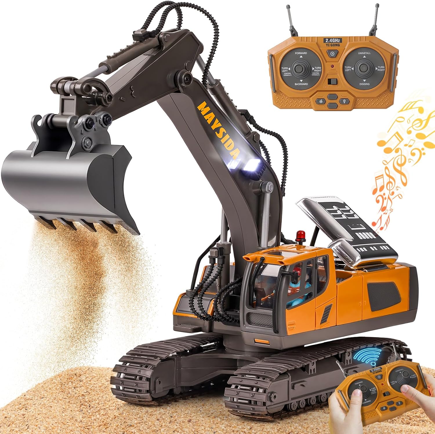 Detalle de maysida Excavadora teledirigida 2,4 GHz