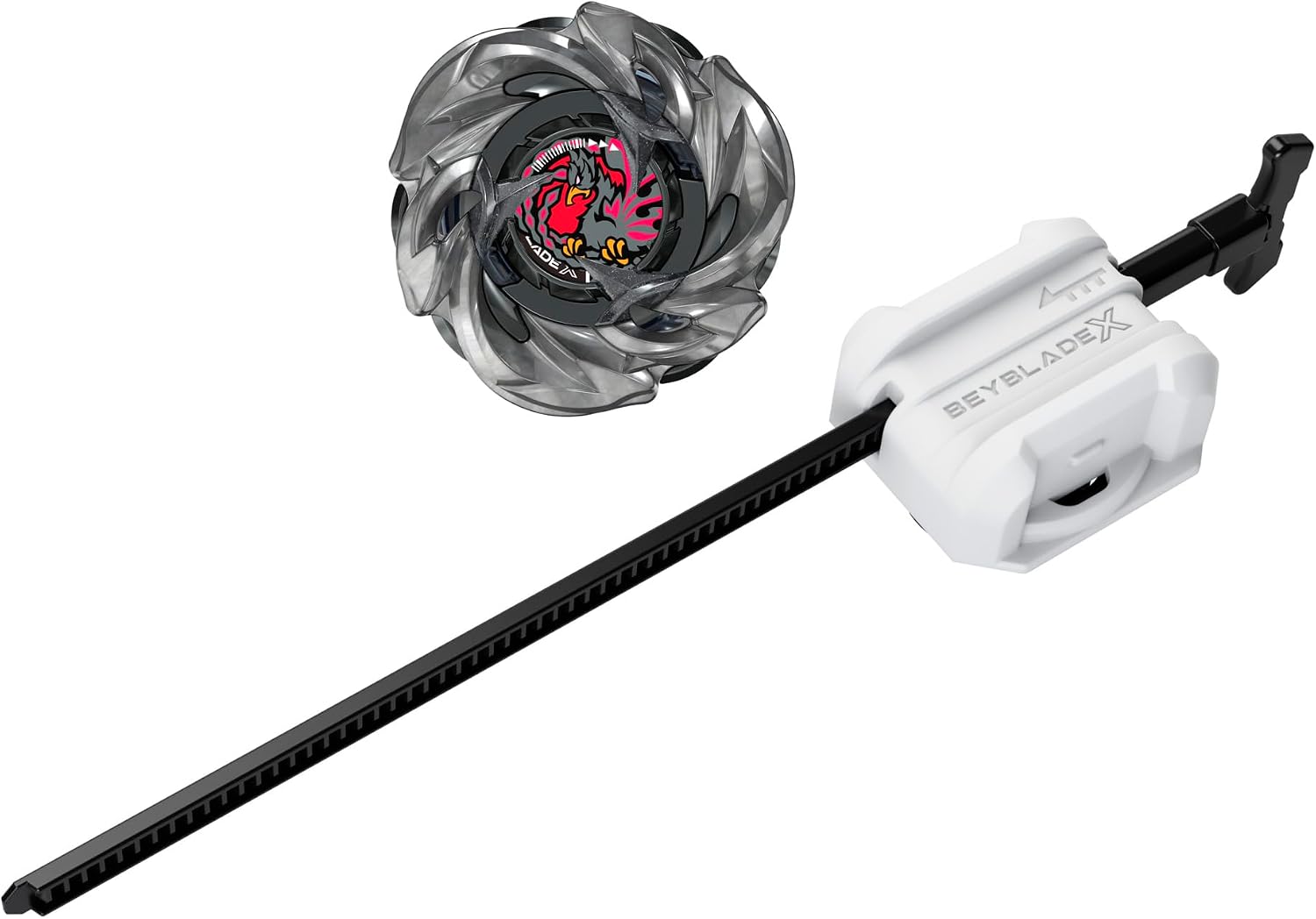 Detalle 2 de Hasbro Beyblade X Rudder Phoenix 4-70LF starterset met metalen blad en launcher