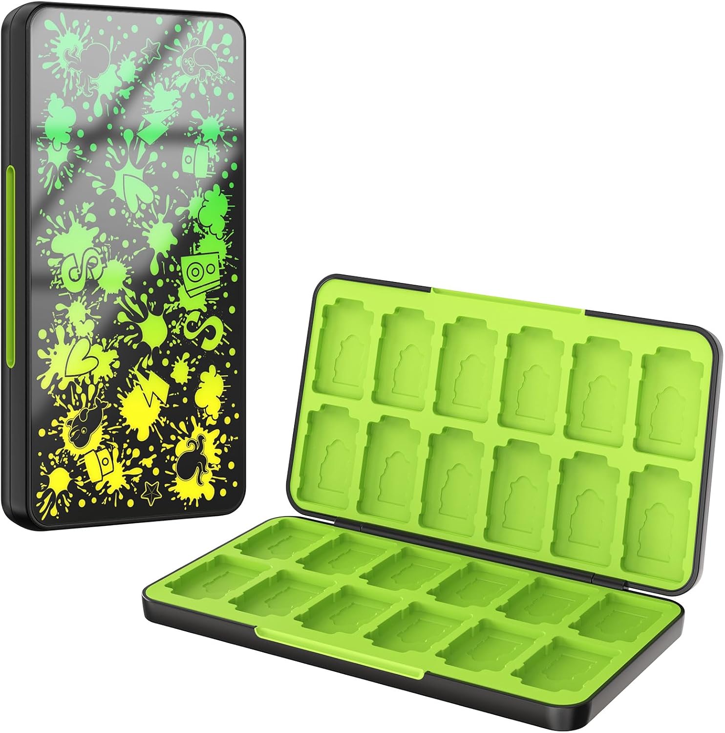 Detalle de MoKo Spiel-Aufbewahrungsbox für Nintendo Switch 2 / Switch OLED / Switch Lite – Organizer mit 24 Fächern