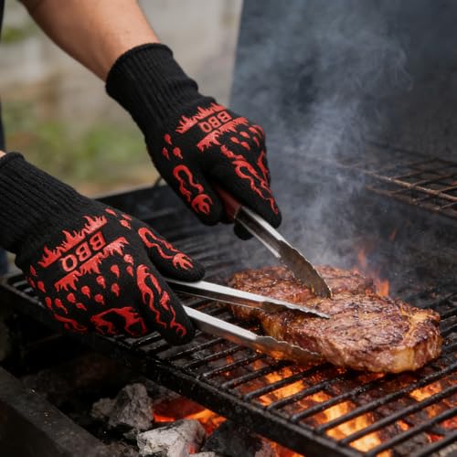 Thumbnail 5 de Guanti da barbecue Keratobleem 2 pezzi, resistenti al calore fino a 800°C, rosso, taglie L–XXL