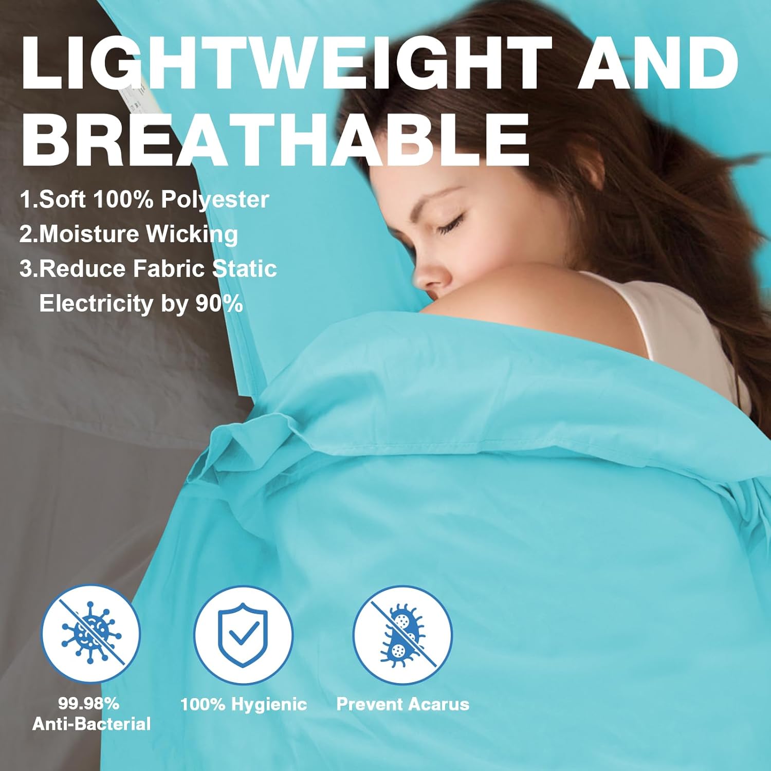 Thumbnail 2 de JAICOM Sleeping Bag Liner: Ultralight Travel Sheets for Summer Comfort