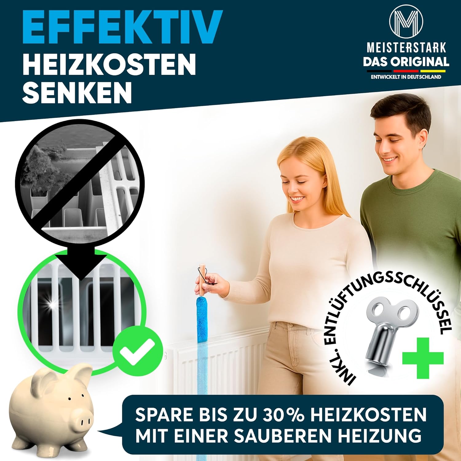 Detalle 2 de DIE ORIGINAL Heizungsbürste lang 115 cm Heizkörperbürste