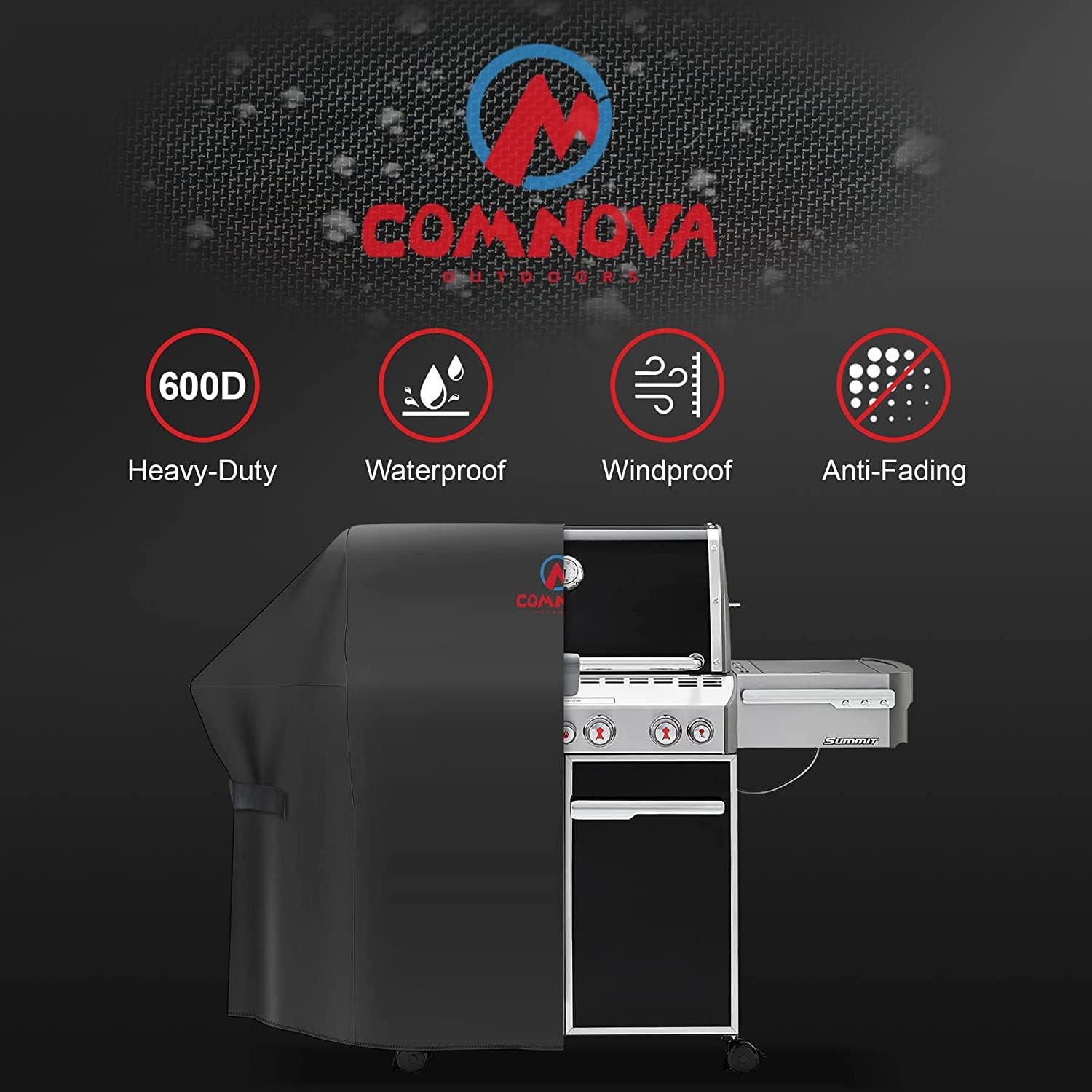 Thumbnail 2 de M COMNOVA OUTDOORS 82 Inch Grill Cover, 600D Oxford, PU-Coated