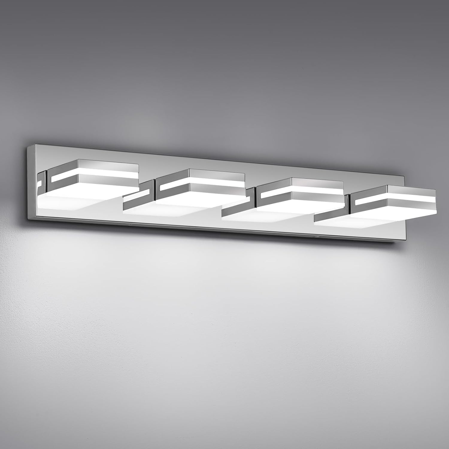 Detalle de JZEKVN 20260526001 4-Light LED Vanity Fixture, 6000K, 350° Rotatable Heads