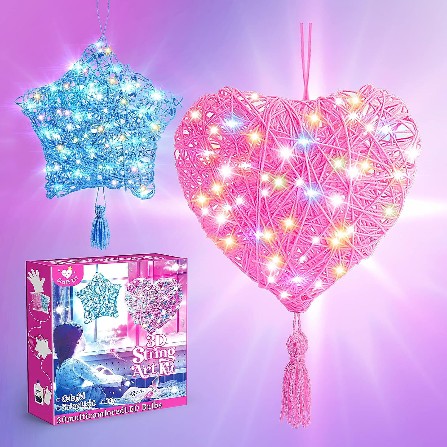 Detalle de Tesoyzii 3D String Art Kit