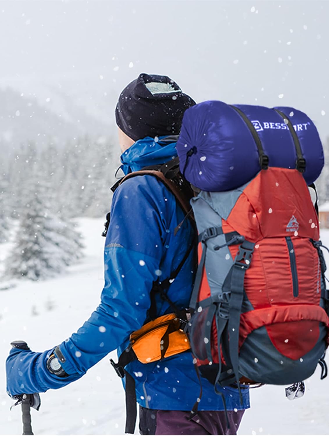 Thumbnail 6 de Bessport Sac de Couchage -9/-0°C en Cocoon Sac de Couchage Momie pour Adultes — 3–4 Saisons, Grand Froid