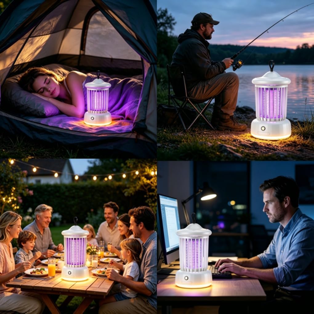 Thumbnail 6 de Rechargeable Bug Zapper Lamp with UV Light and Night Light (2026 Upgrade) – 2-in-1 Portable Mosquito Killer