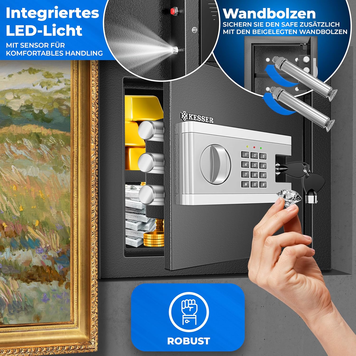 Thumbnail 2 de KESSER Elektronischer Tresor 31x20x20cm
