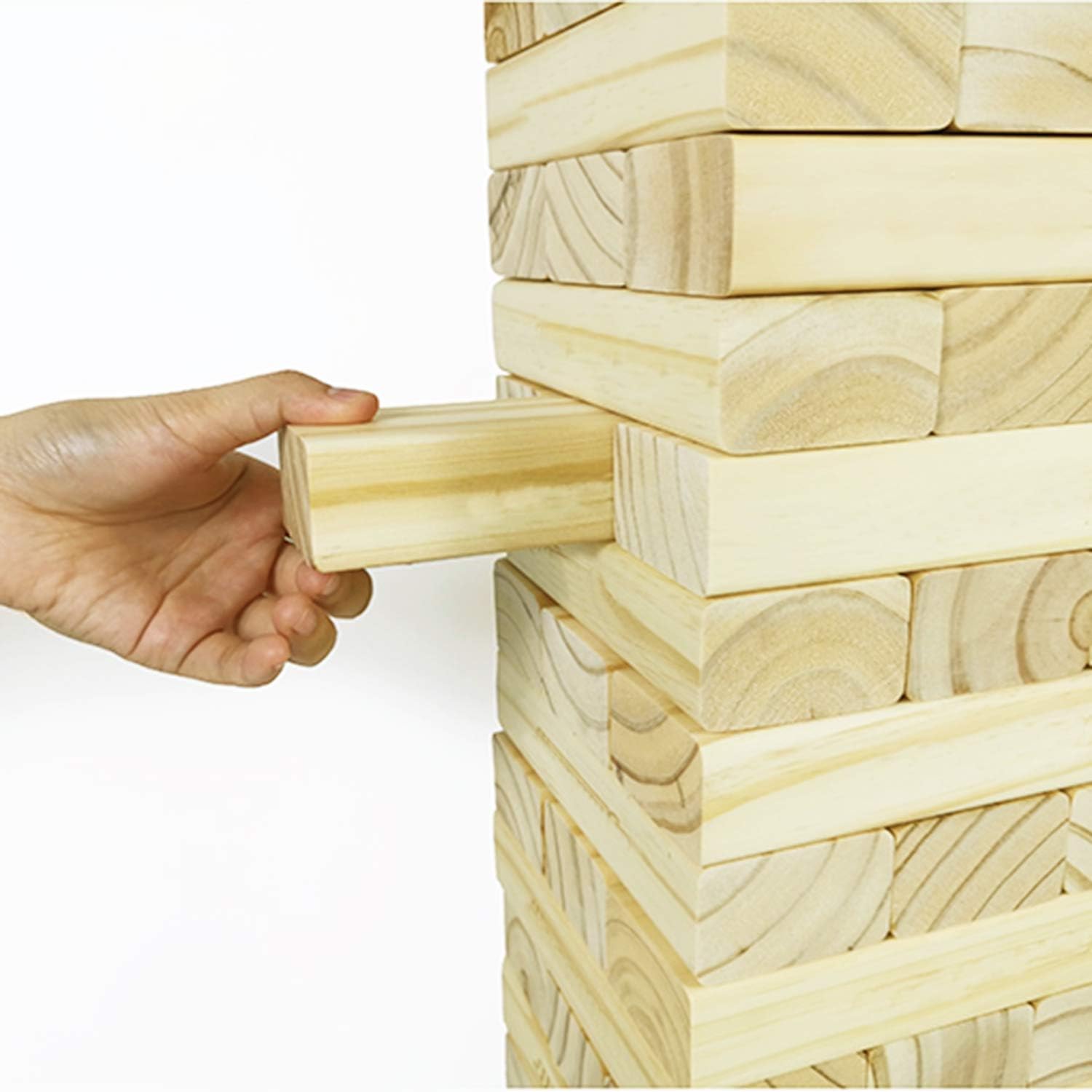 Thumbnail 3 de Jac & Mok Großer Wackelturm aus Holz (Kiefer), 60 Bausteine mit Tragetasche