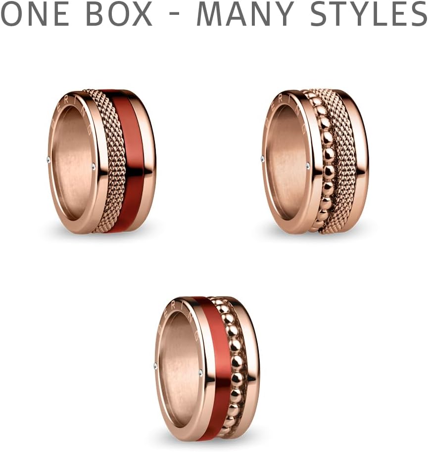 Thumbnail 1 de BERING Arctic Symphony Symphony-Set-D: Anelli intrecciati in acciaio inox con finitura oro rosa