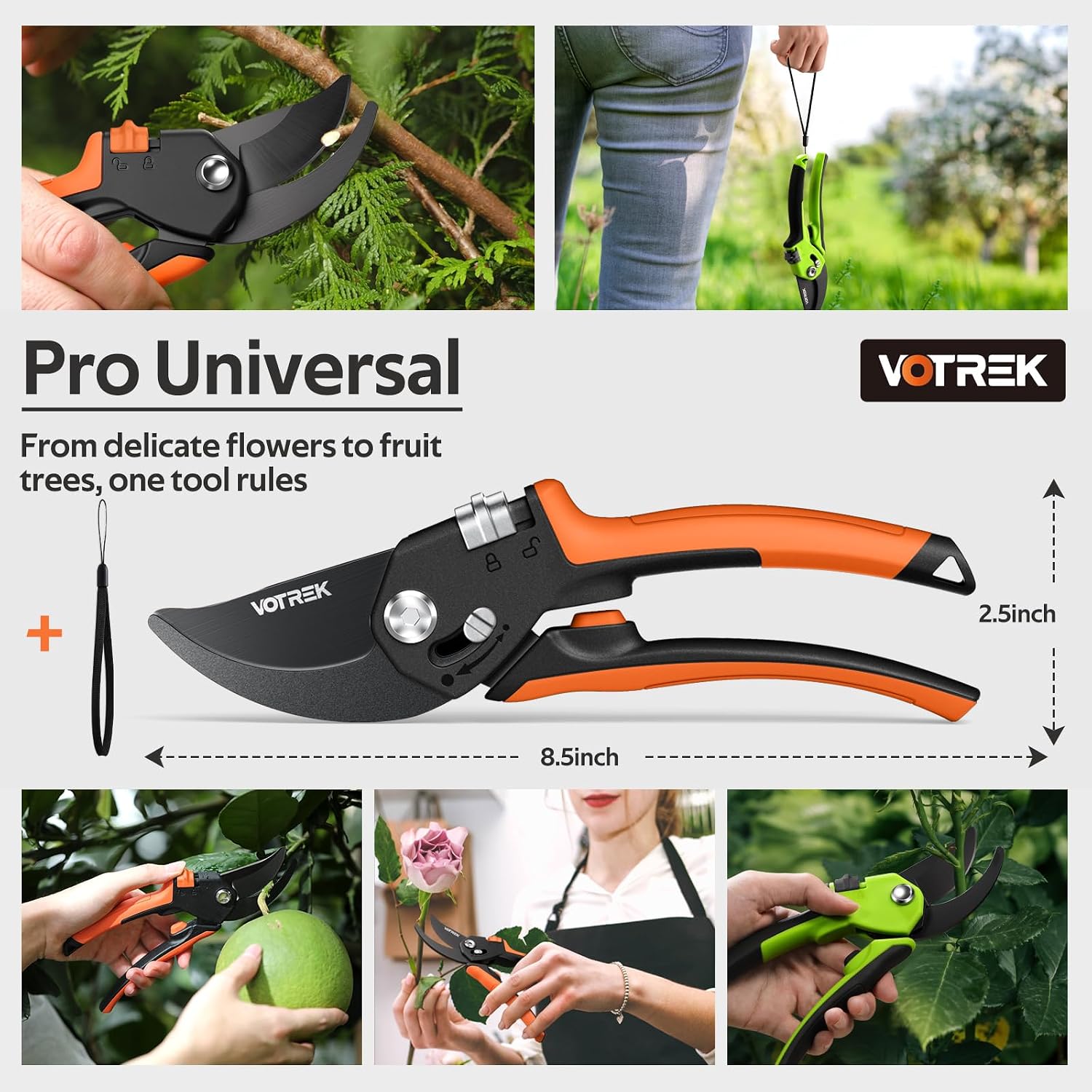 Detalle 2 de VOTREK 8.5" Bypass Secateurs for Weak Hands ✂