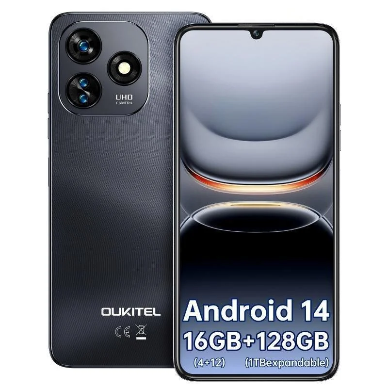 Detalle de Oukitel C51 4G 4GB/128GB, 6.8" Negro: gran pantalla y autonomía para uso diario