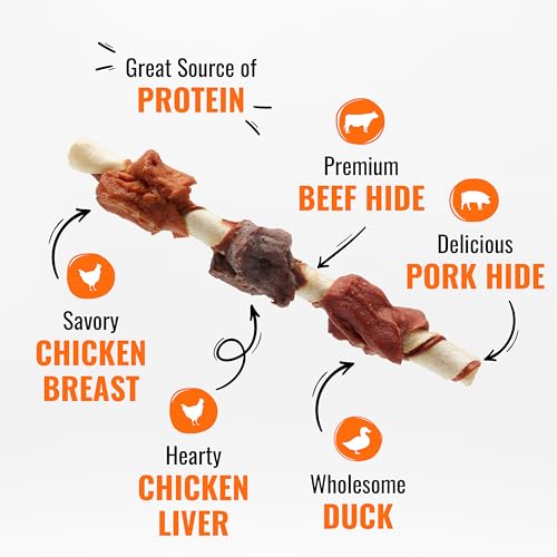 Detalle de Good 'n' Fun Kabobs Long-Lasting Dog Treat Made With Real Protein, 24 oz