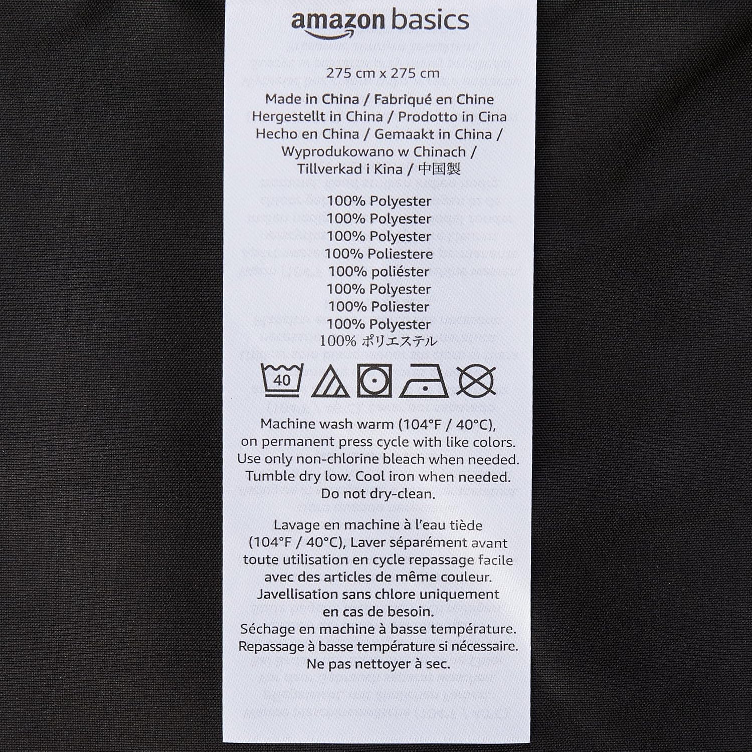 Thumbnail 6 de Amazon Basics Soft Microfibre Single Fitted Sheet – 90 x 190 cm, 12" Deep Pocket, Dark Grey