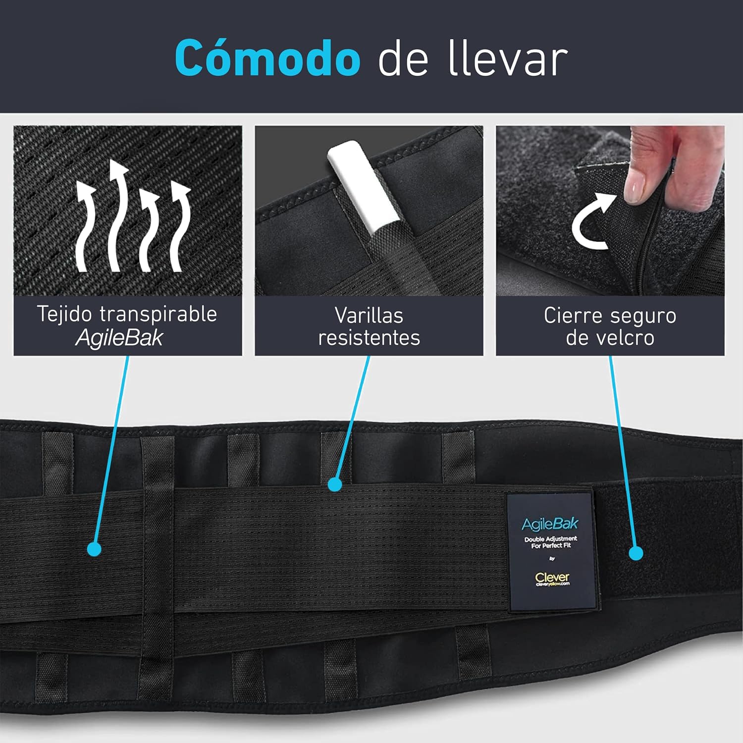 Thumbnail 3 de Clever Yellow Faja Lumbar Terapéutica Grado Médico para Espalda