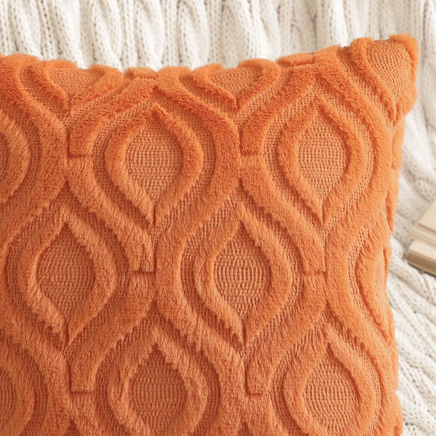 Thumbnail 3 de decorUhome Faux Fur Pillow Covers 18x18