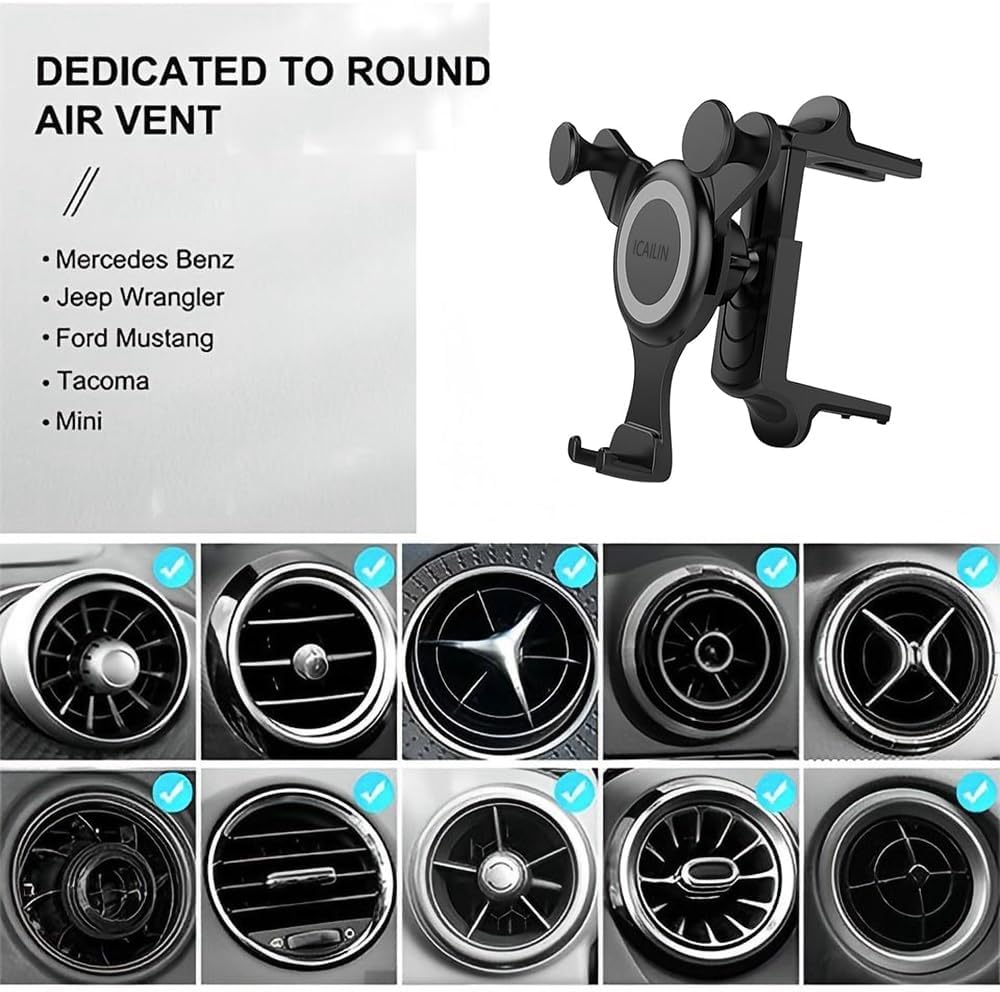 Thumbnail 4 de ICAILIN Mercedes Phone Holder 45–75mm