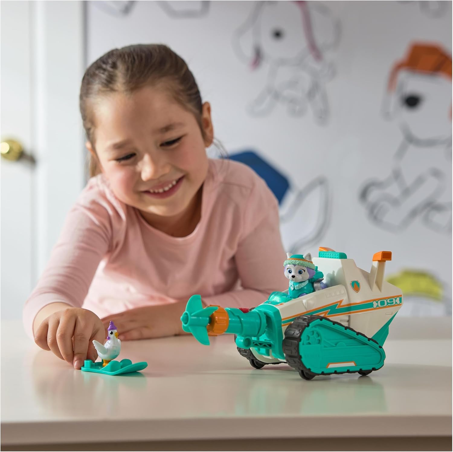 Thumbnail 6 de Paw Patrol Everest Deluxe Snowmobile con lanciamissili, snowboard e action figure – set per bambini 3+